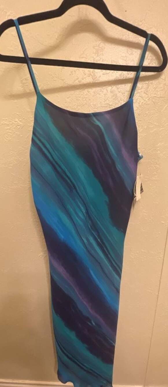 Y2K Sexy Abstract Maxi Dress NWT